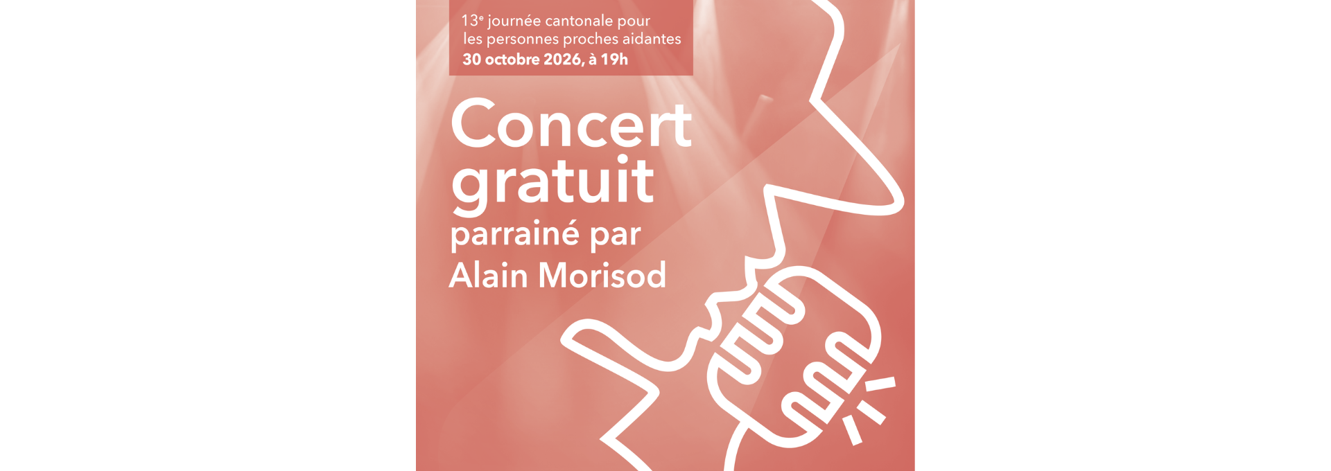 Affiche présentant les informations pratiques du concert offert par Genève le 30 octobre 2026 à 19h à la Salle des Fêtes de Thônex.